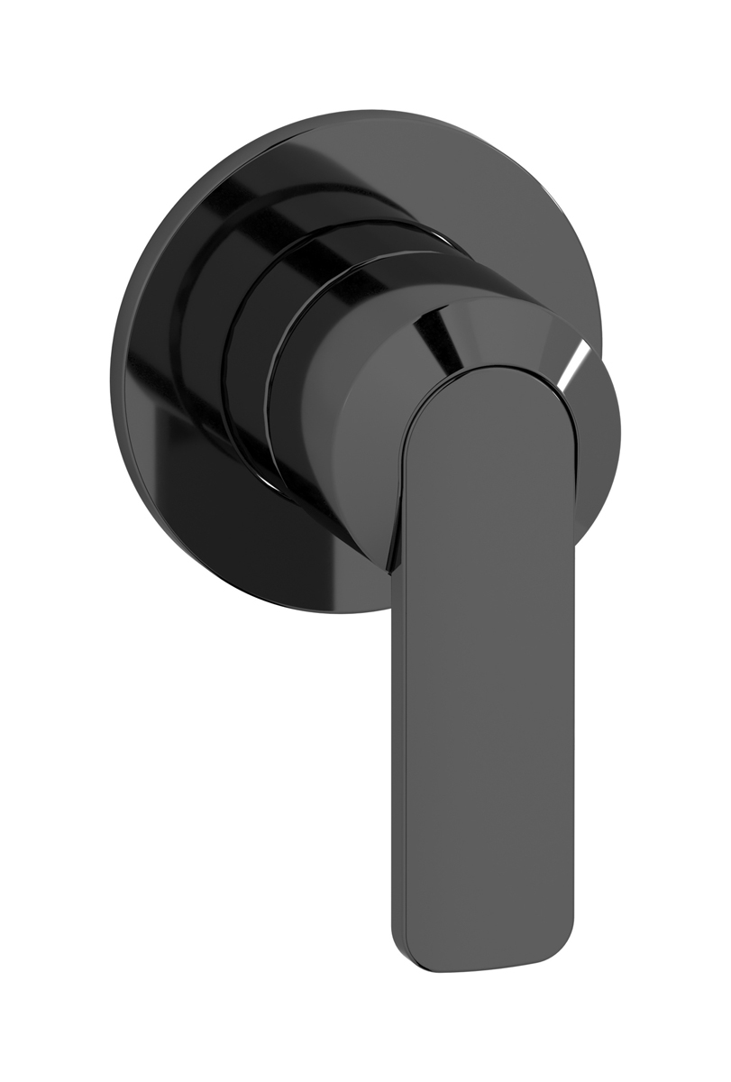 Внешние части встроенного смесителя на 1 потребителя. WE ARE IB c6305cf Black Chrome C-67