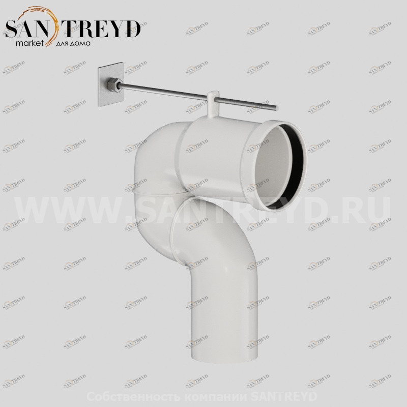 761901 Труба РЕГУЛИРУЕМАЯ для выпуска в пол, белая Kerasan ACCESSORIES Италия