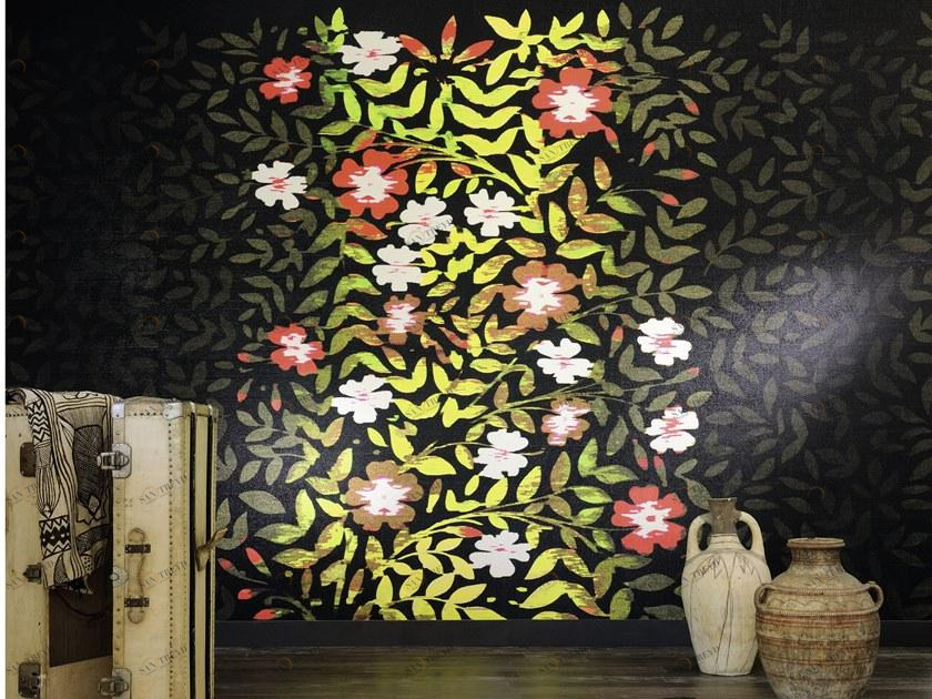 Élitis Огнестойкие моющиеся виниловые обои с цветочным узором Perles sun-id-1358405