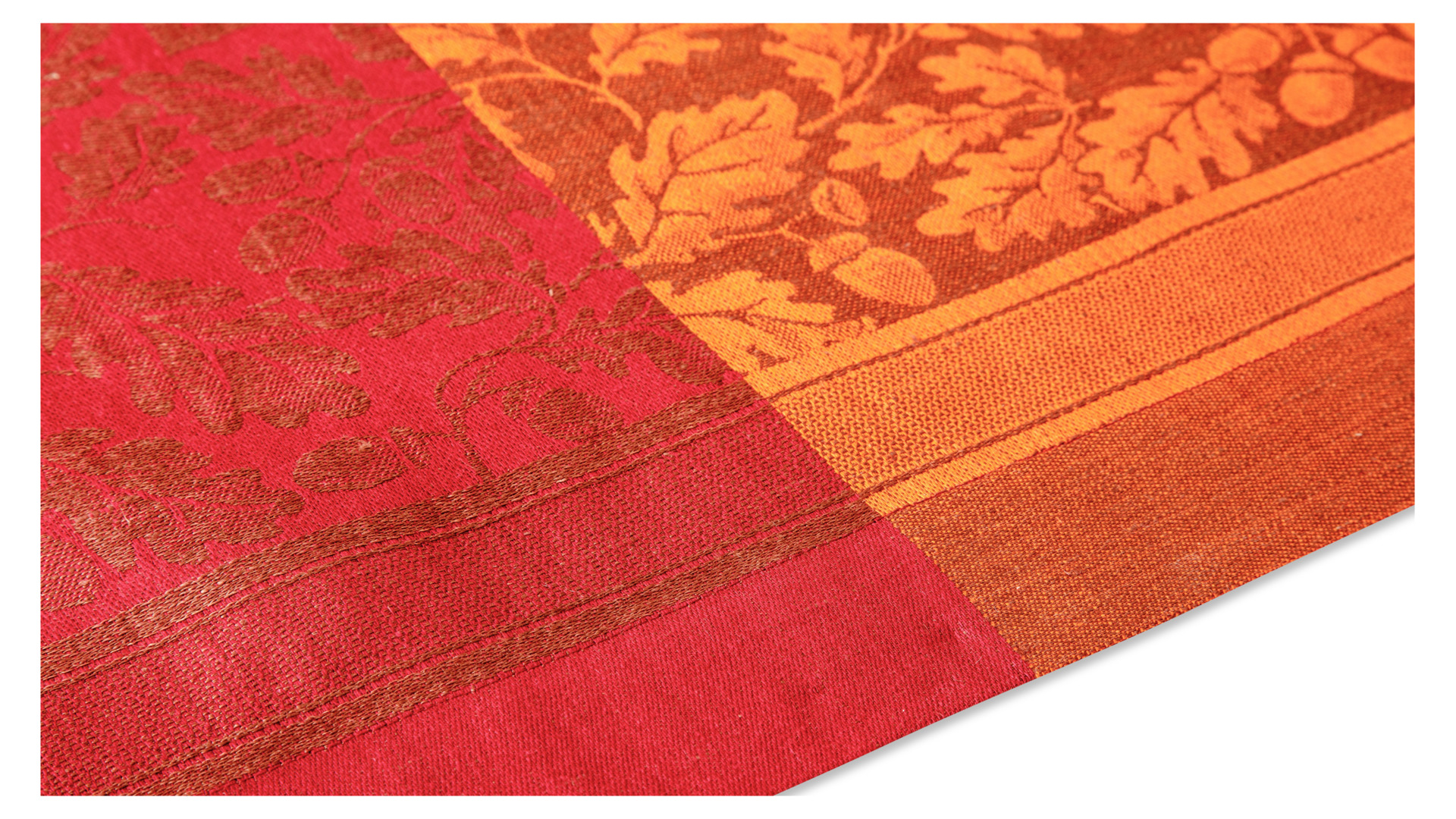 10652886 Яковлевский жаккард Скатерть прямоугольная Яковлевский Жаккард Канадский Дуб 178х274см оранжевая, полулен Ткань  - Вид №2