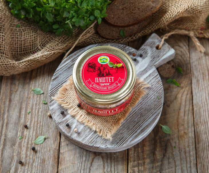 4155 Паштет "Бычок" из говяжьей печени Вкусляндия 