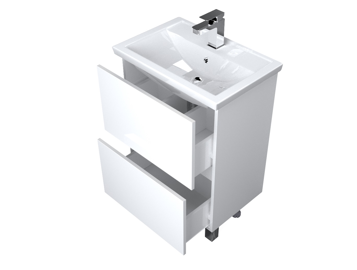 У76053 Тумба Aris 60Н 2я. Белый глянец 1 Marka ARIS