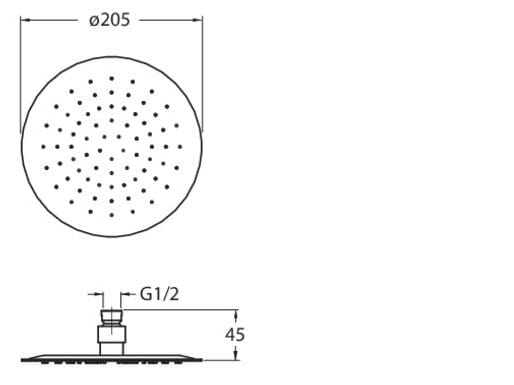 Круглая душевая головка с системой защиты от накипи CRISTINA Rubinetterie насадки для душа и рычаги - Shower &amp ARCH-00071815 - Вид №2