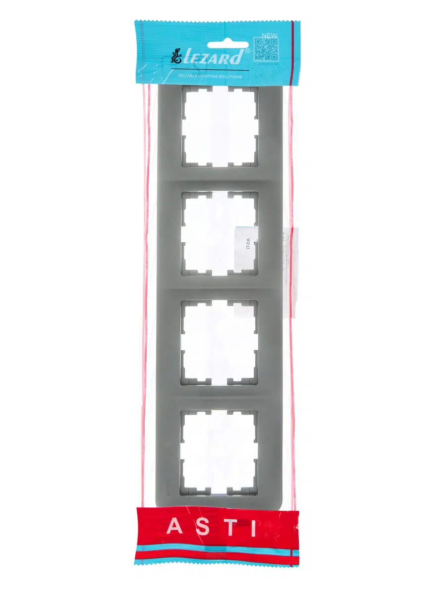 ASTI Рамка 4-ая горизонтальная б/вст платина LEZARD 7081-3500-149 - Вид №3