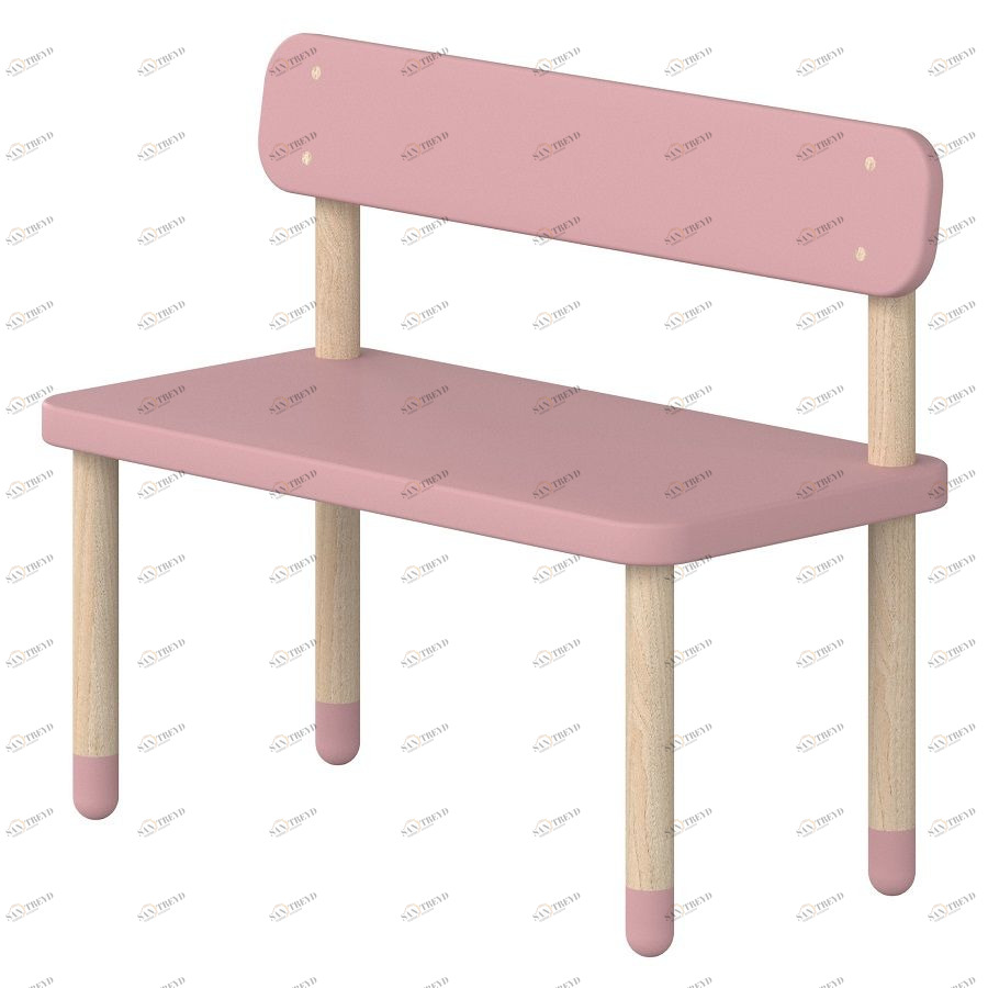 Скамья со спинкой Flexa Play, розовая 821005869