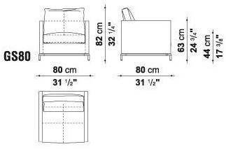 B&B Italia Project Мягкое кожаное кресло с подлокотниками George project sun-id-1514684 - Вид №2