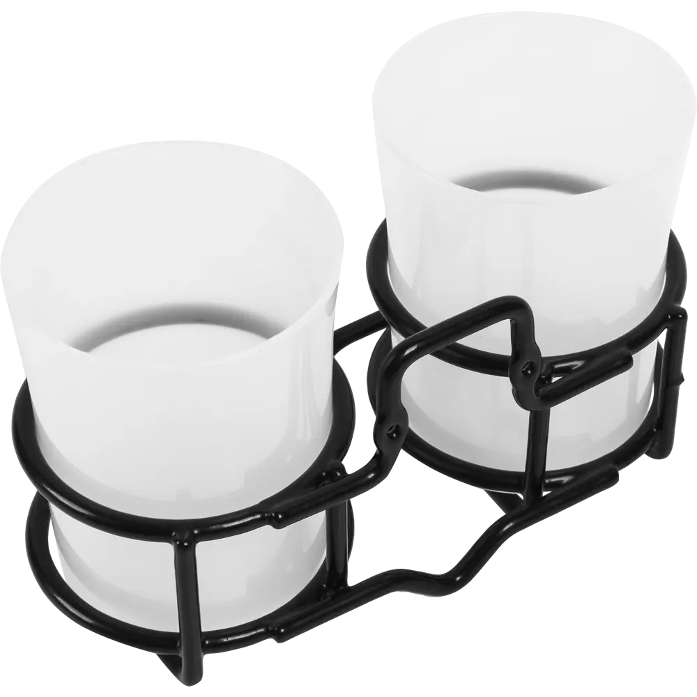 Держатель стакана для зубных щёток Trait двойной цвет чёрный SWENSA STLM-2131867 - Вид №1