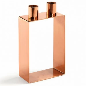 Подсвечник металлический на 2 свечи медный Poeme от La Forma LA FORMA POEME 342957 Золото