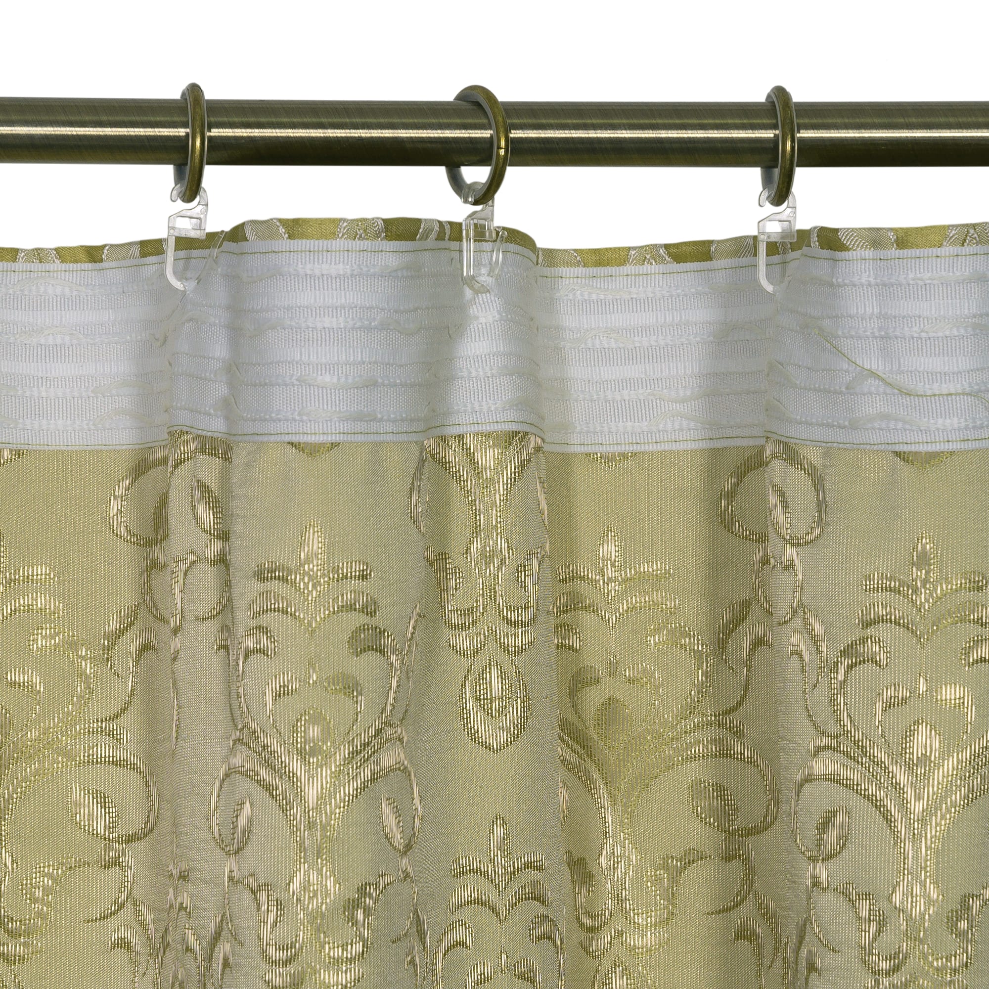 14303862 Штора, Madlen зеленая, 140х260 см, лента Santreyd  - Вид №4