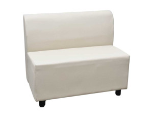 Скамейка из искусственной кожи со спинкой