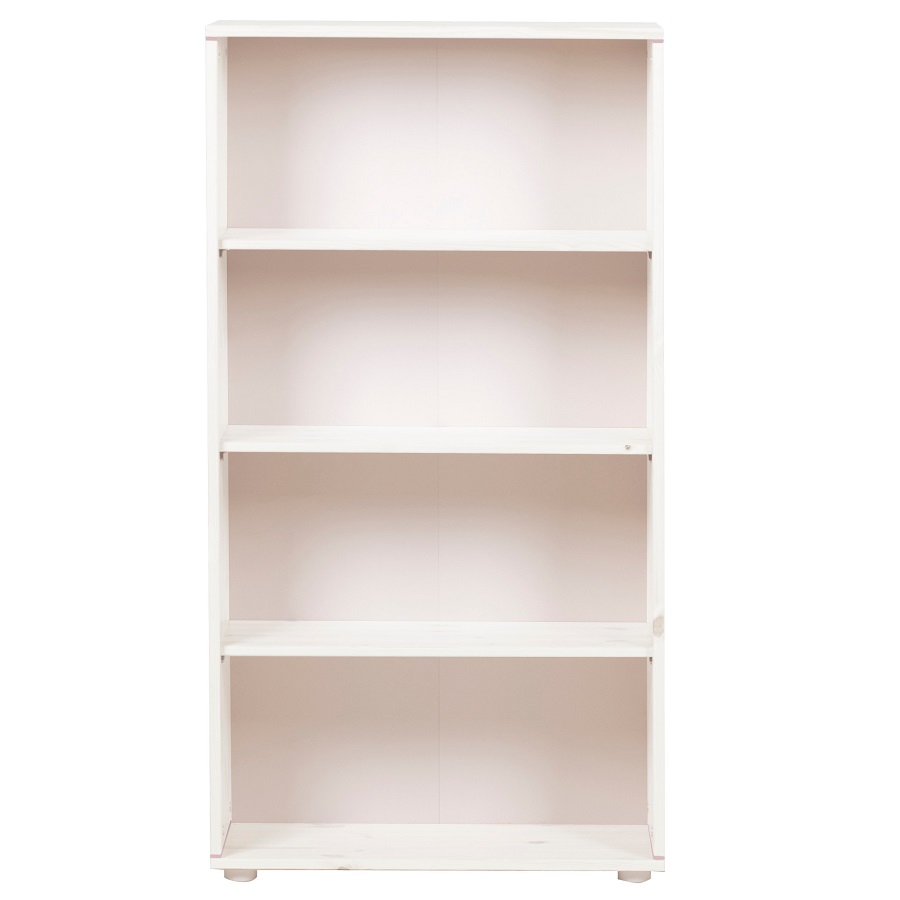 Стеллаж Flexa Classic storage с 3 полками, белый искусственно состаренный/розовый 812450166 - Вид №1