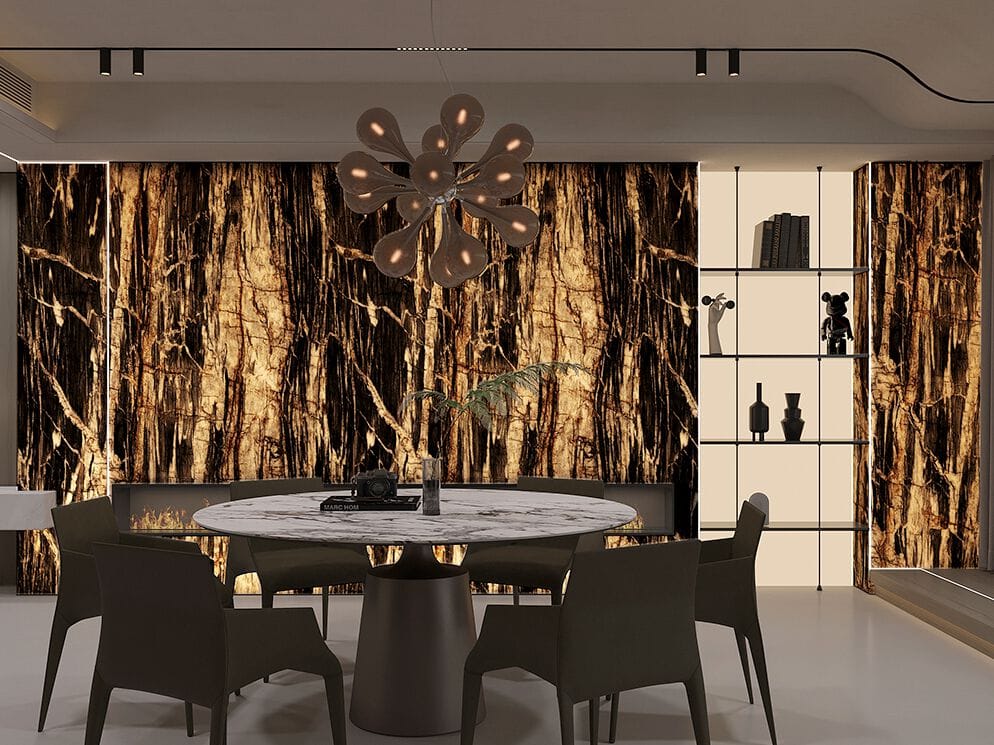 Пол / керамогранит с мраморным эффектом GANI MARBLE TILES GOLDEN MIDNIGHT ARCH-00128518 - Вид №1