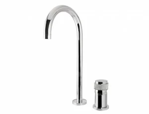 071408.LH0.50 Смеситель для раковины, однорычажный, на два отверстия, высокий, со сваровски Яркий хром