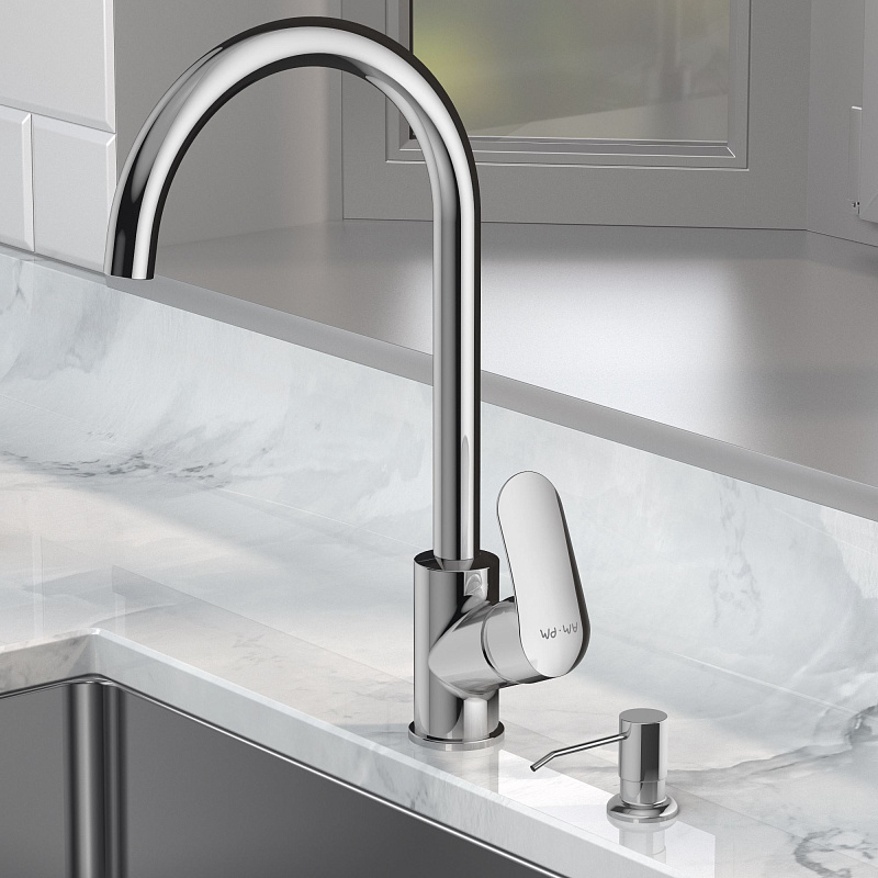 F8007D00 набор 2в1: смеситель для кухни диспенсер хром шт. AM.PM Like - Вид №1