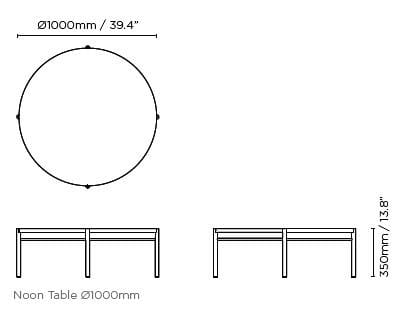 Стеклянный круглый низкий журнальный столик Ross Gardam полдень ARCH-00007487 - Вид №5