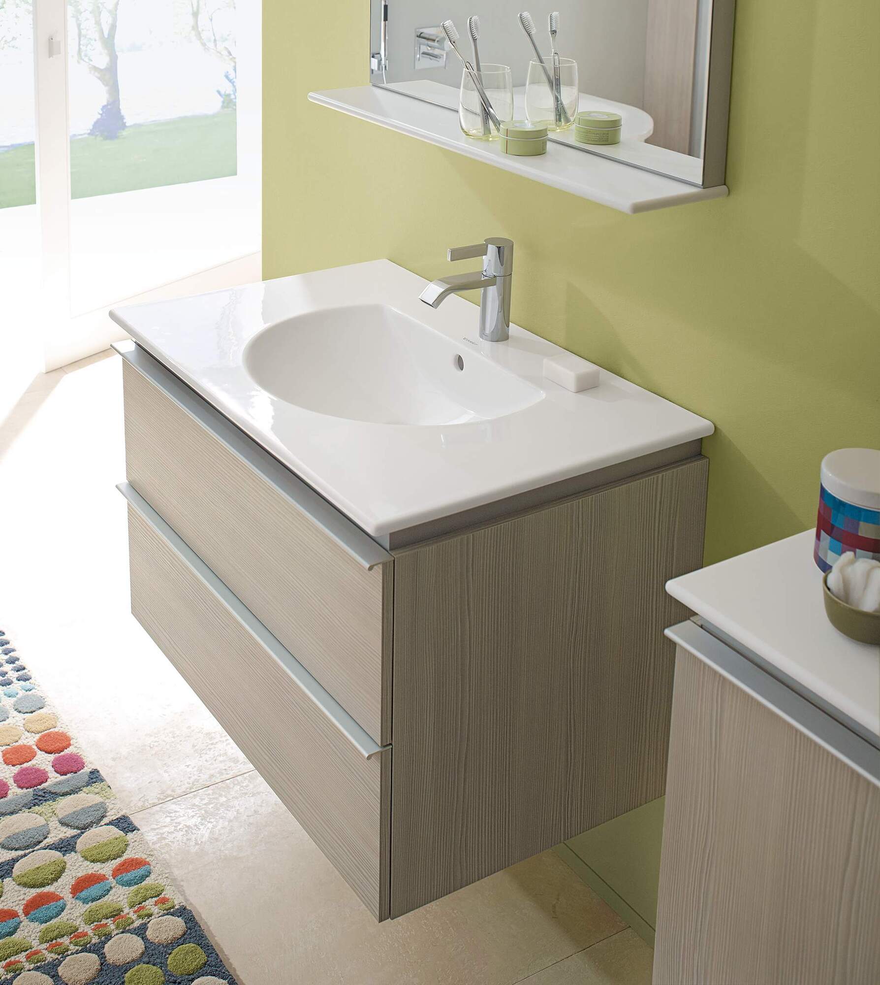 0499830000 Подвесная раковина настенная овальная Duravit Darling New - Вид №2