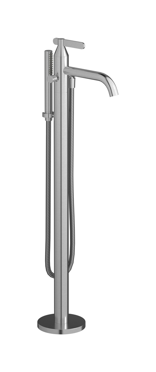 Напольный смесиель для ванны с встроенным душем. WE ARE IB oh406is Brushed Nickel Soho