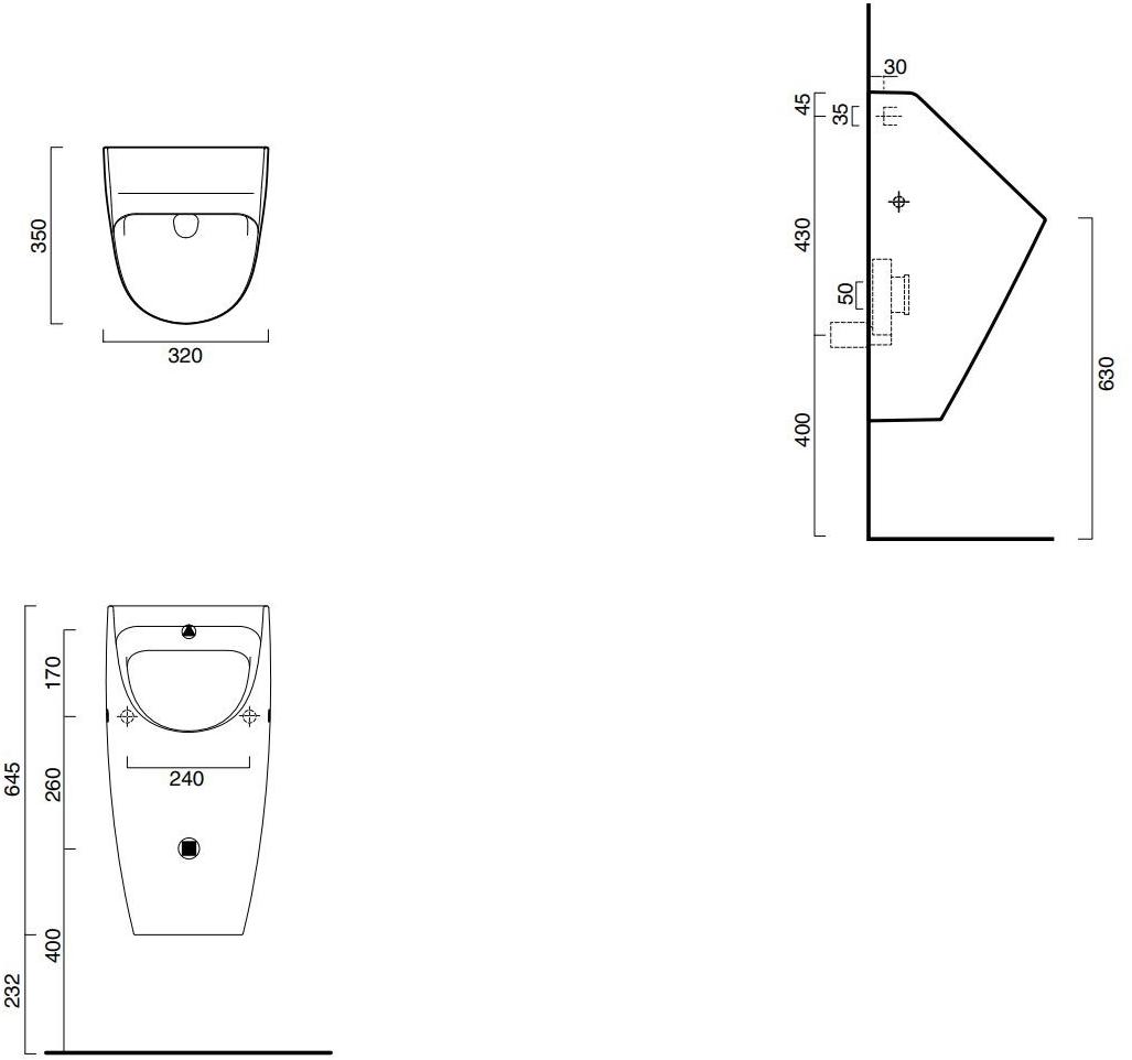 Настенный писсуар, уринал с мушкой CERAMICA CATALANO Colori sun-id-1384429 - Вид №3