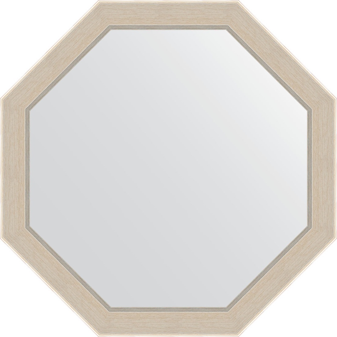 BY 3872 Зеркало в багетной раме - травленое серебро 52 mm EVOFORM Octagon