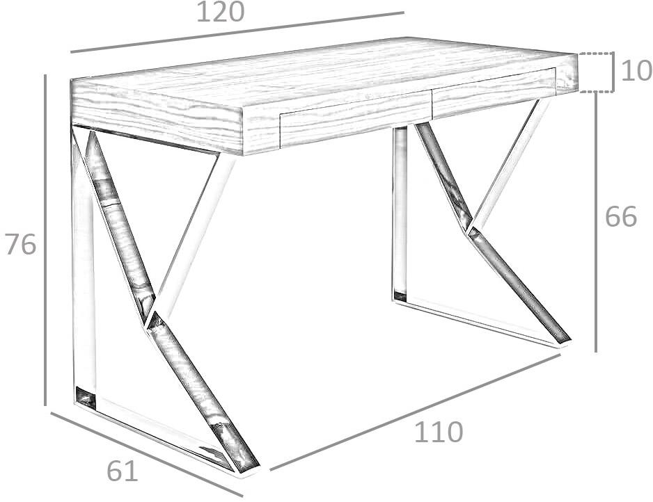 Angel Cerdá Прямоугольный стол из нержавеющей стали и дерева Urban deco 3014 Angel Cerda - Вид №3
