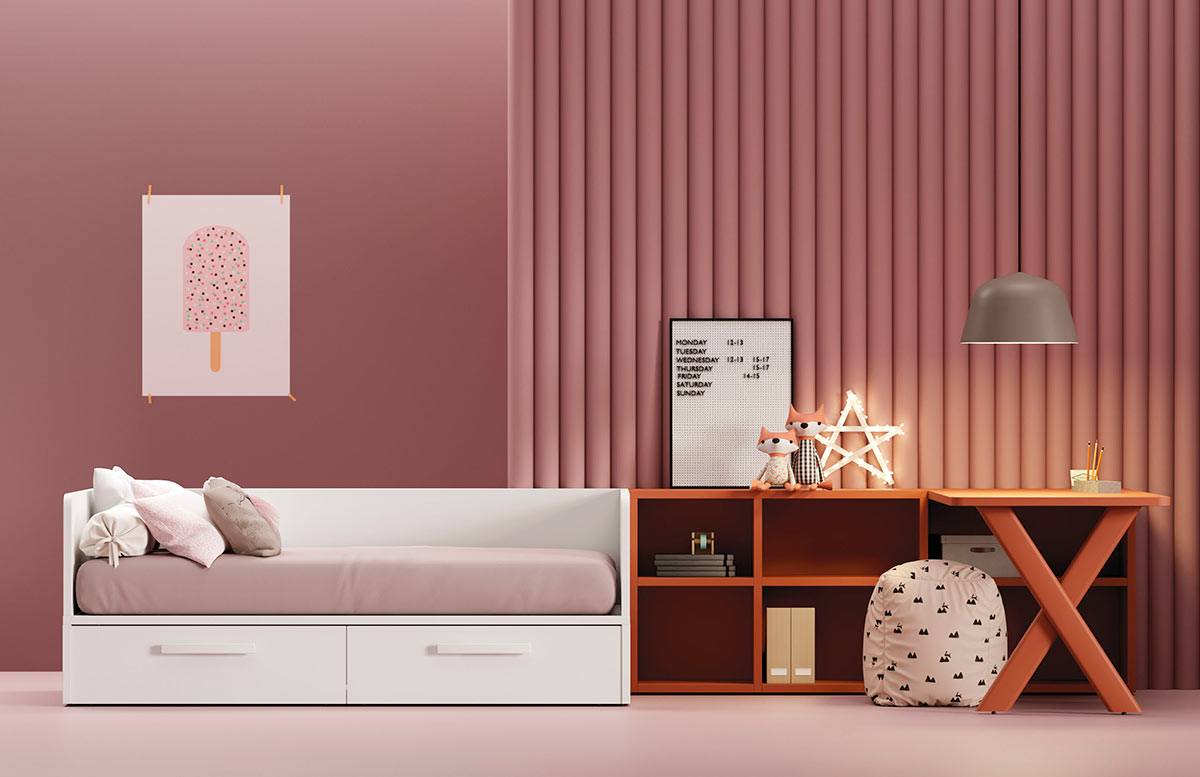 103536 Детская спальня с кроватью и стеллажом Airbox La Grama Nido Santreyd