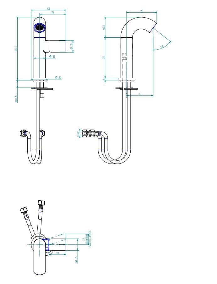 Смеситель для раковины с одним отверстием Zazzeri Pop ARCH-00012781 - Вид №7