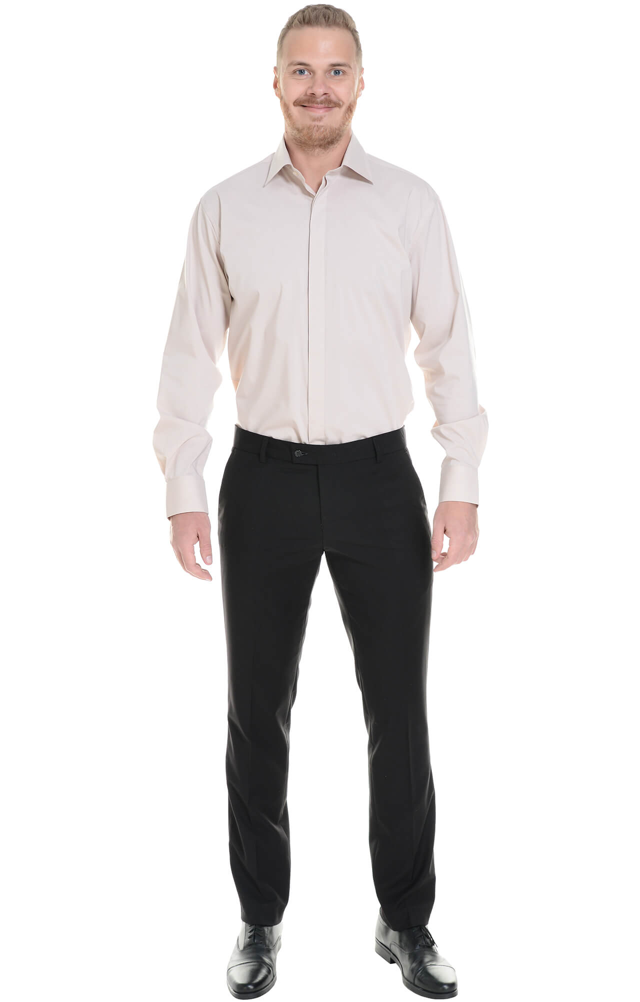 5030098 Рубашка мужская  beige El-Risto  Корпоративная одежда  размер 44/182-188  - Вид №2