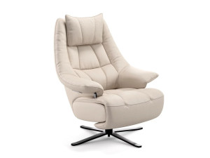 Кожаное вращающееся кресло с подлокотниками