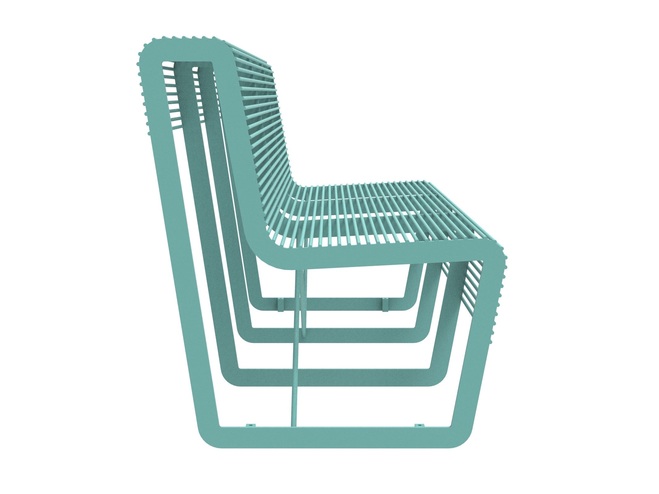 Оцинкованная стальная скамья со спинкой Lazzari Light ARCH-00099033 - Вид №1