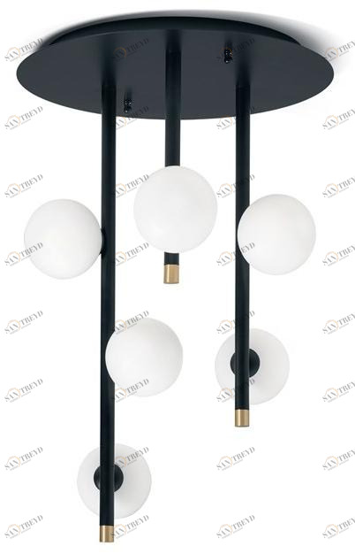 Miloox Потолочный светильник из металла и опалового стекла Pomì 1744.100