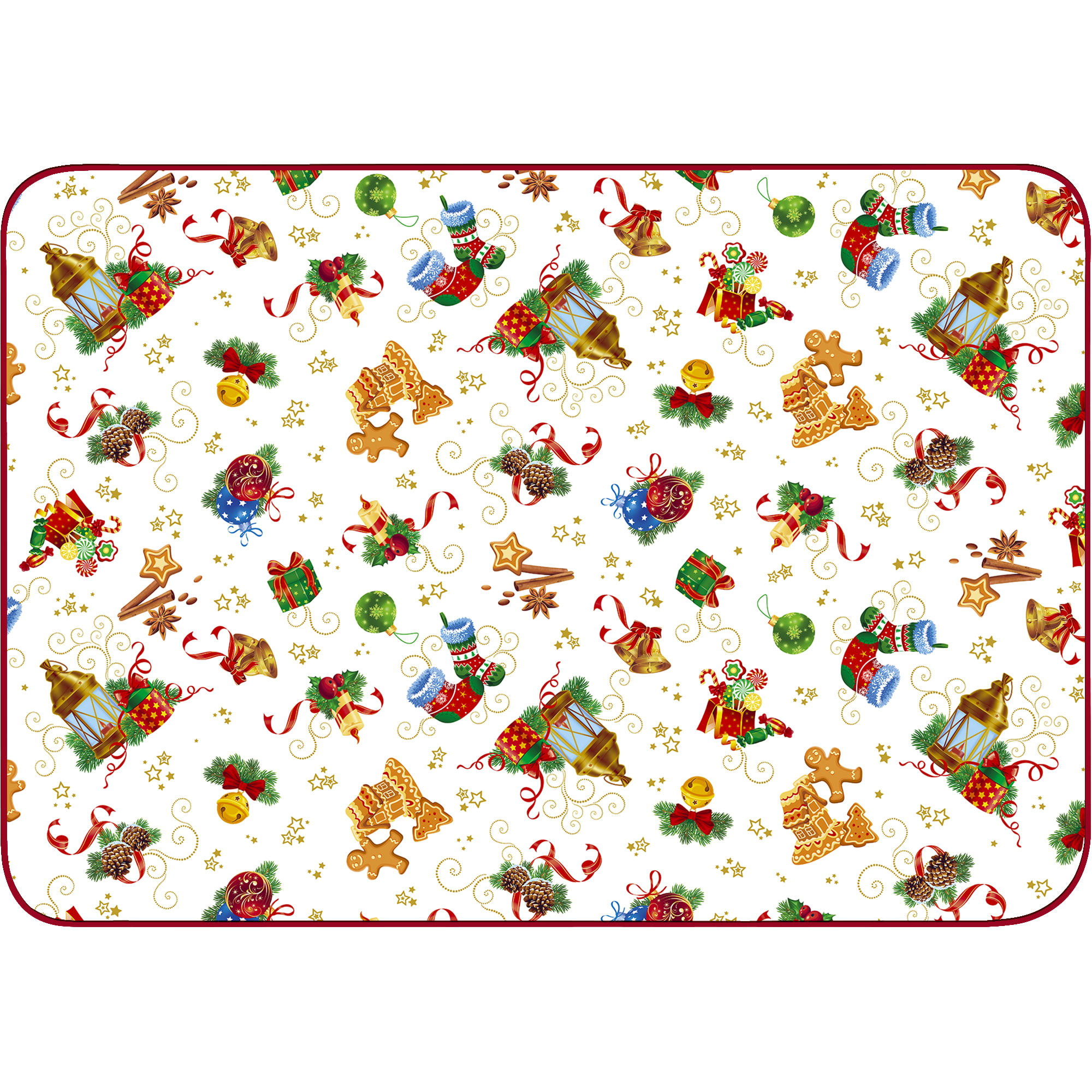 82912666 Скатерть «Новый год», прямоугольная, 160x135 см, цвет белый Мажор Santreyd  - Вид №1