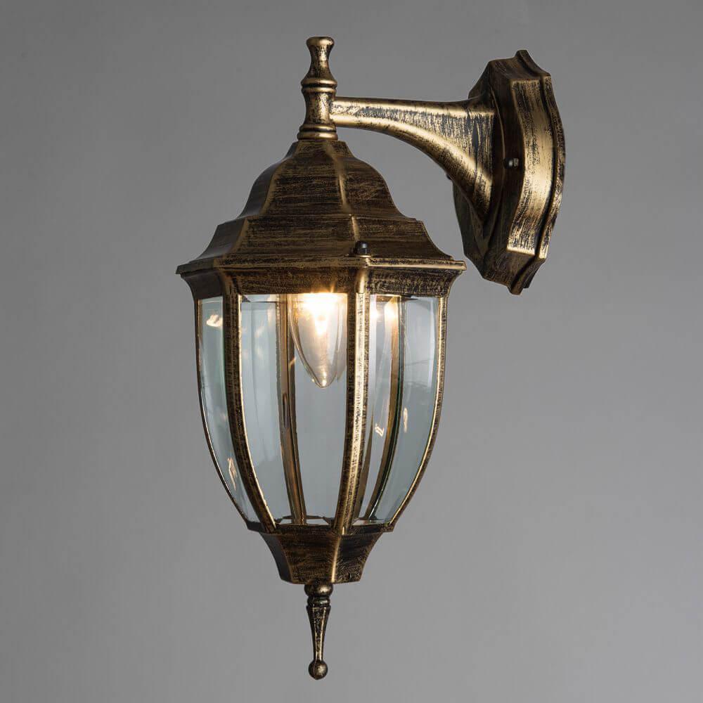 Уличный настенный светильник металлический коричневый Arte Lamp Pegasus A3152AL-1BN ARTE LAMP PEGASUS, ФОНАРЬ 00-3897471 Коричневый;прозрачный  - Вид №3