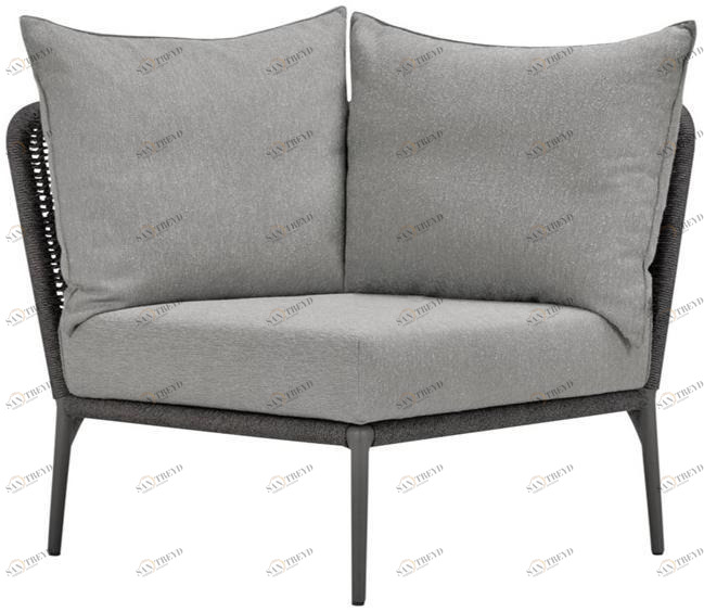 JANUS et Cie Угловой модуль из алюминия и веревка для модульного дивана Knot sun-id-1436967