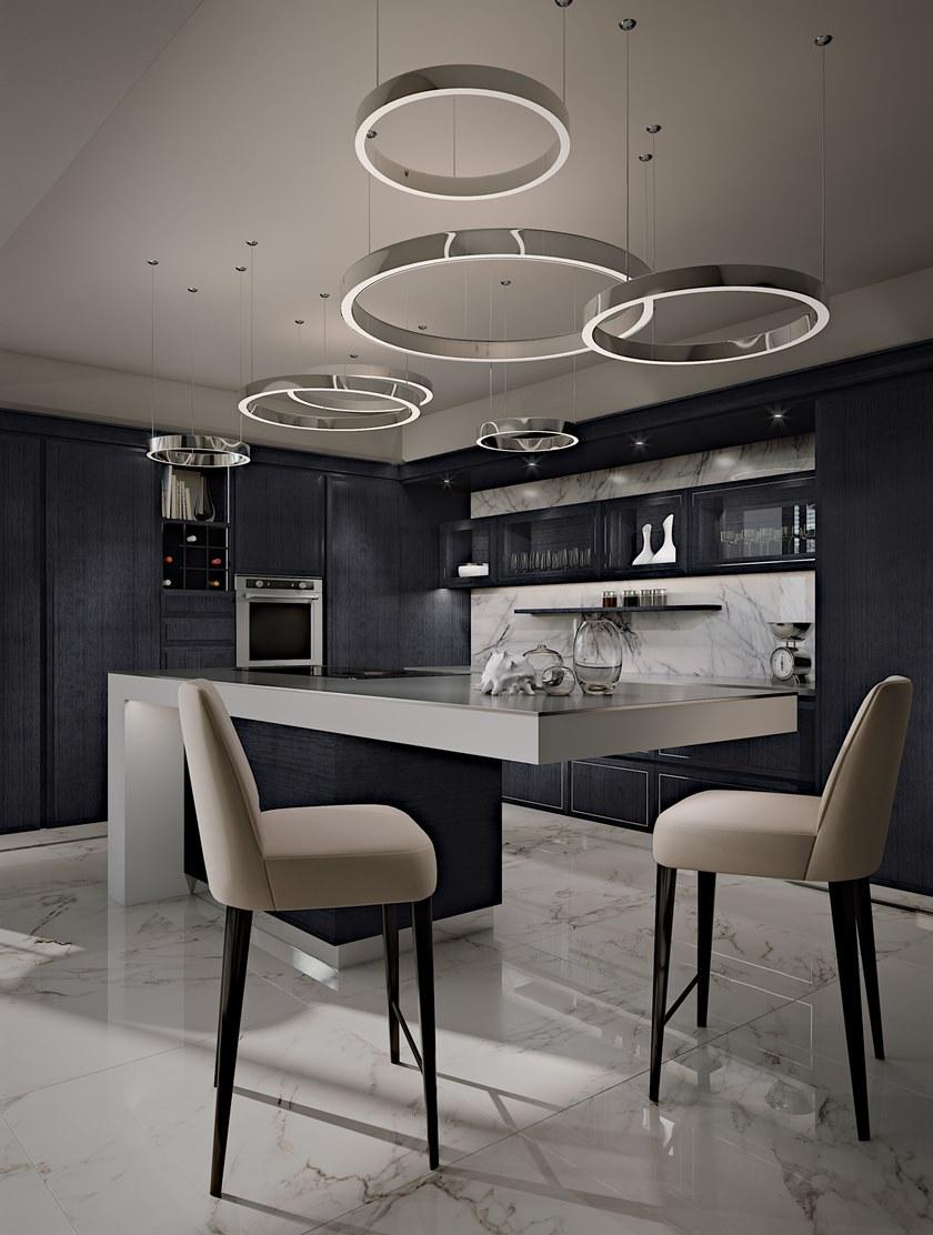 Martini Interiors Кухня на заказ из эвкалипта с островком с ручками Essenza sun-id-1352271 - Вид №3