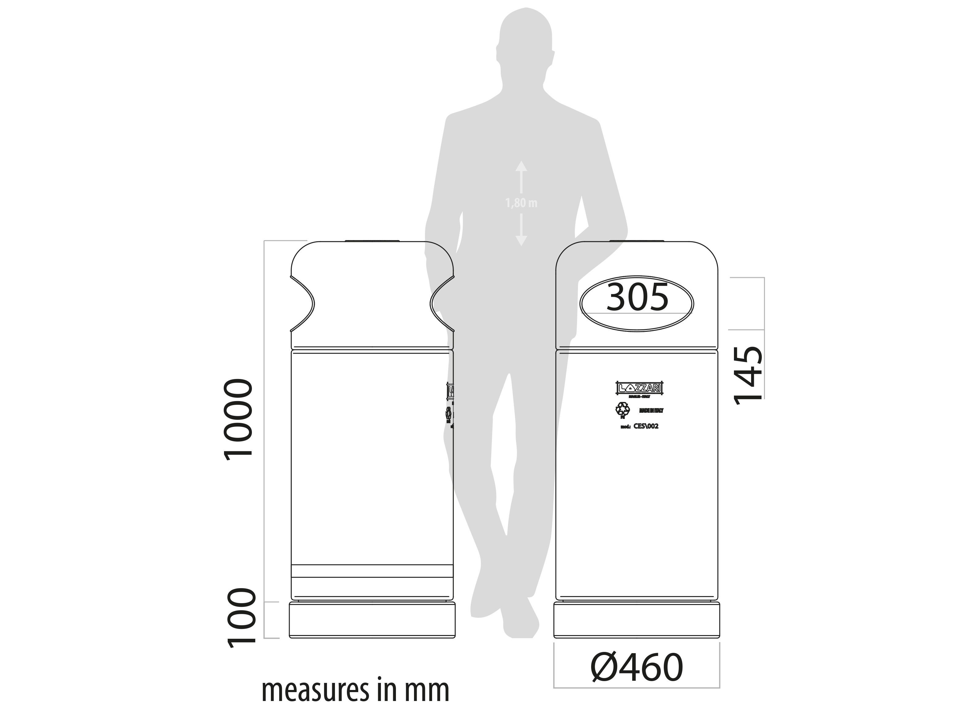 Корзина для мусора Lazzari Otranto ARCH-00080113 - Вид №7