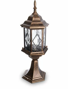 Уличный светильник ландшафтный 45х16,5х16,5 см черное золото "Сорренто" 11346 FERON ПОД СТАРИНУ, ФОНАРЬ 00-3955929 Золото