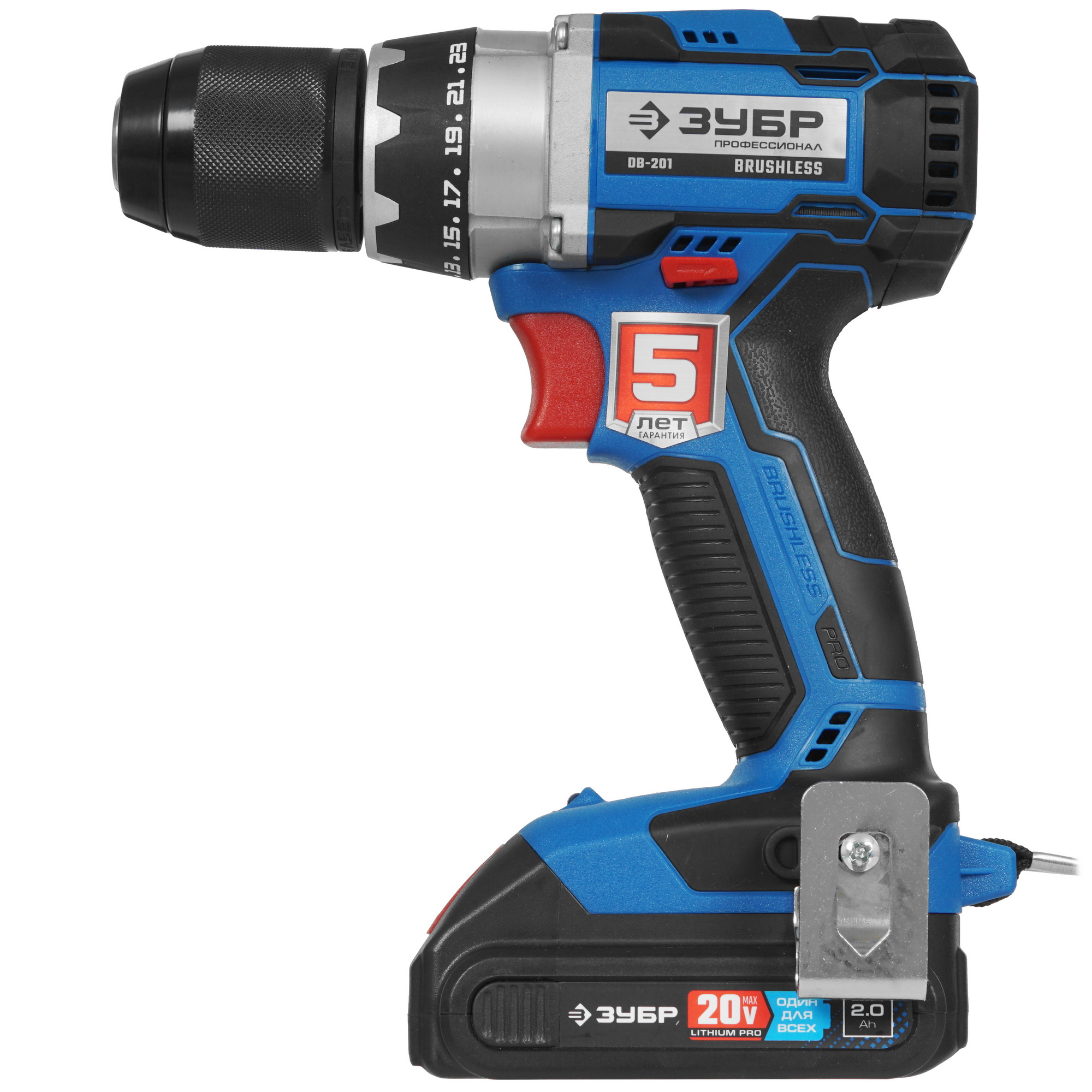 Дрель-шуруповерт Зубр DB-201-22 20V MAX PRO 9909094 STDN-0013606