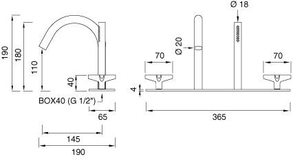 Ceadesign Кран из нержавеющей стали с ручным душем Cross Crx 29 - Вид №1