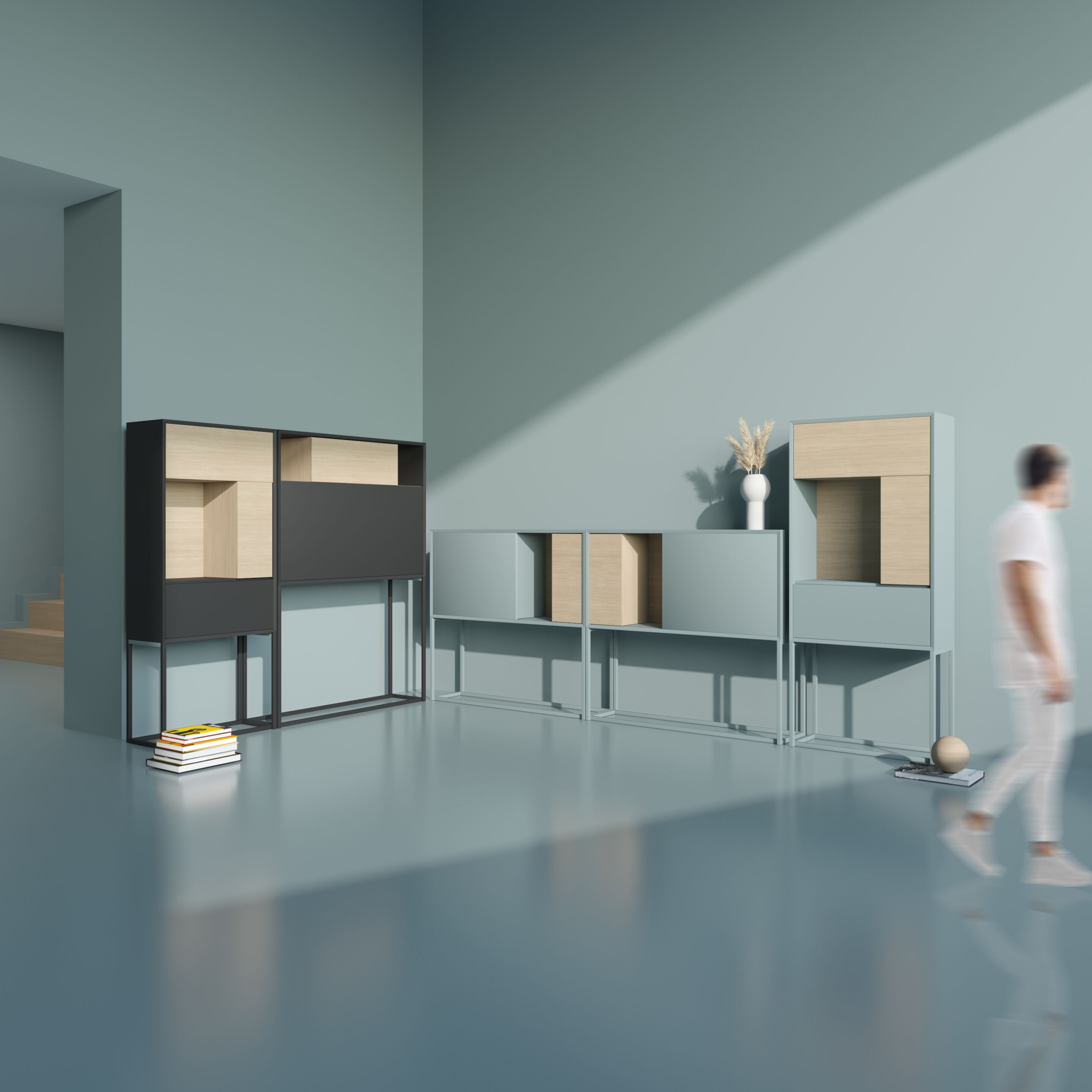 Деревянный офисный шкаф с распашными дверями FID Paris Nyte ARCH-00125391 - Вид №3