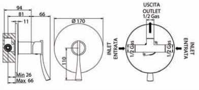 2843200000 Смеситель Bandini Eden Santreyd - Вид №1