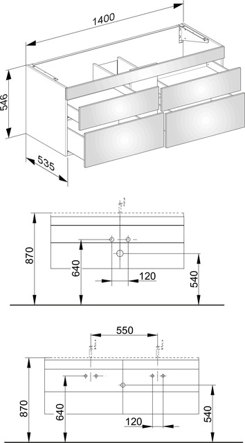 31562870000 Тумба под умывальник KEUCO Edition 400 - Вид №2