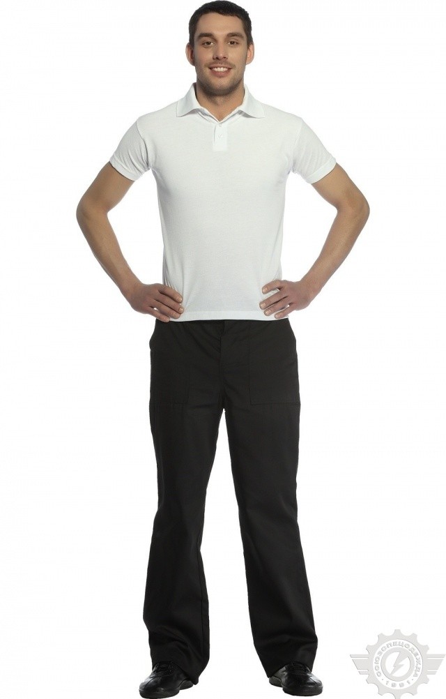 66335 Тенниска-поло белая  Одежда для салонов красоты  размер XXL (54) Спецодежда  - Вид №5