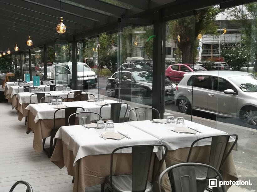 Панорамное окно для упаковки без вертикальных профилей Protezioni Visio ARCH-00095655 - Вид №5