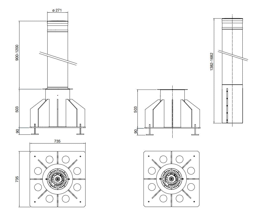 Антитеррористический съемный боллард Pilomat 275/K12RM ARCH-00023420 - Вид №2