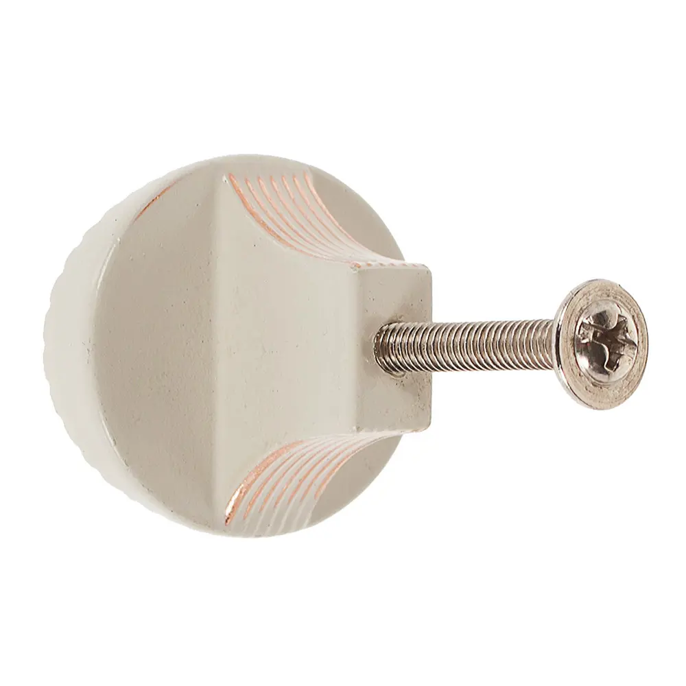 Мебельная ручка-кнопка Jet белое золото STLM-2100230 - Вид №2