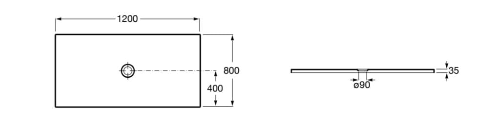 Прямоугольный акриловый ультра-плоский поддон для душа Roca Cratos ARCH-00138031 - Вид №39