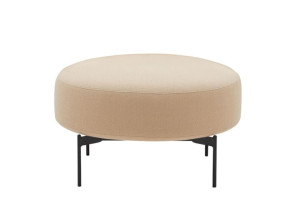 Круглый пуф из ткани