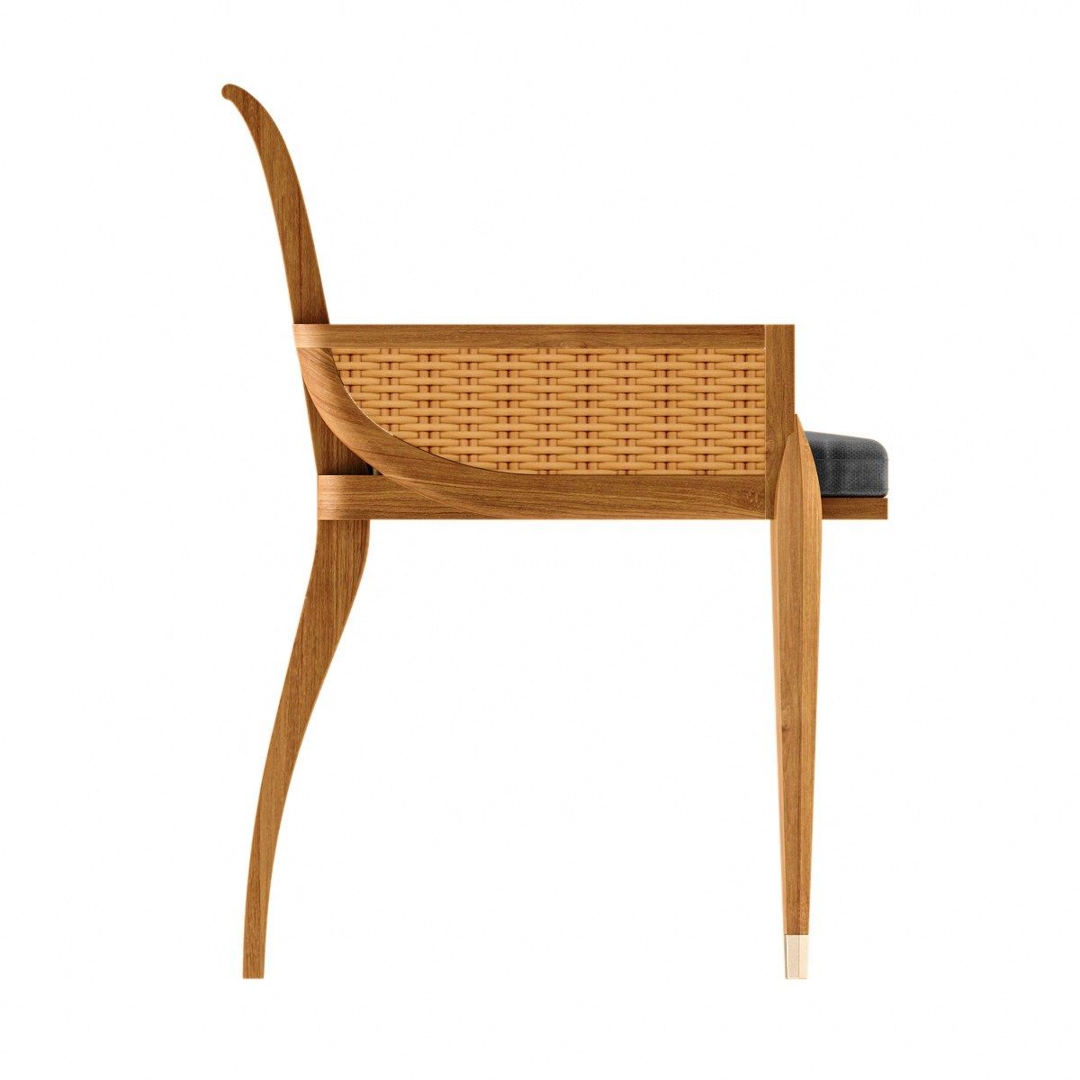 Стул для сада из тикового дерева с подлокотниками ASTELLO ARCH-00031559 - Вид №3