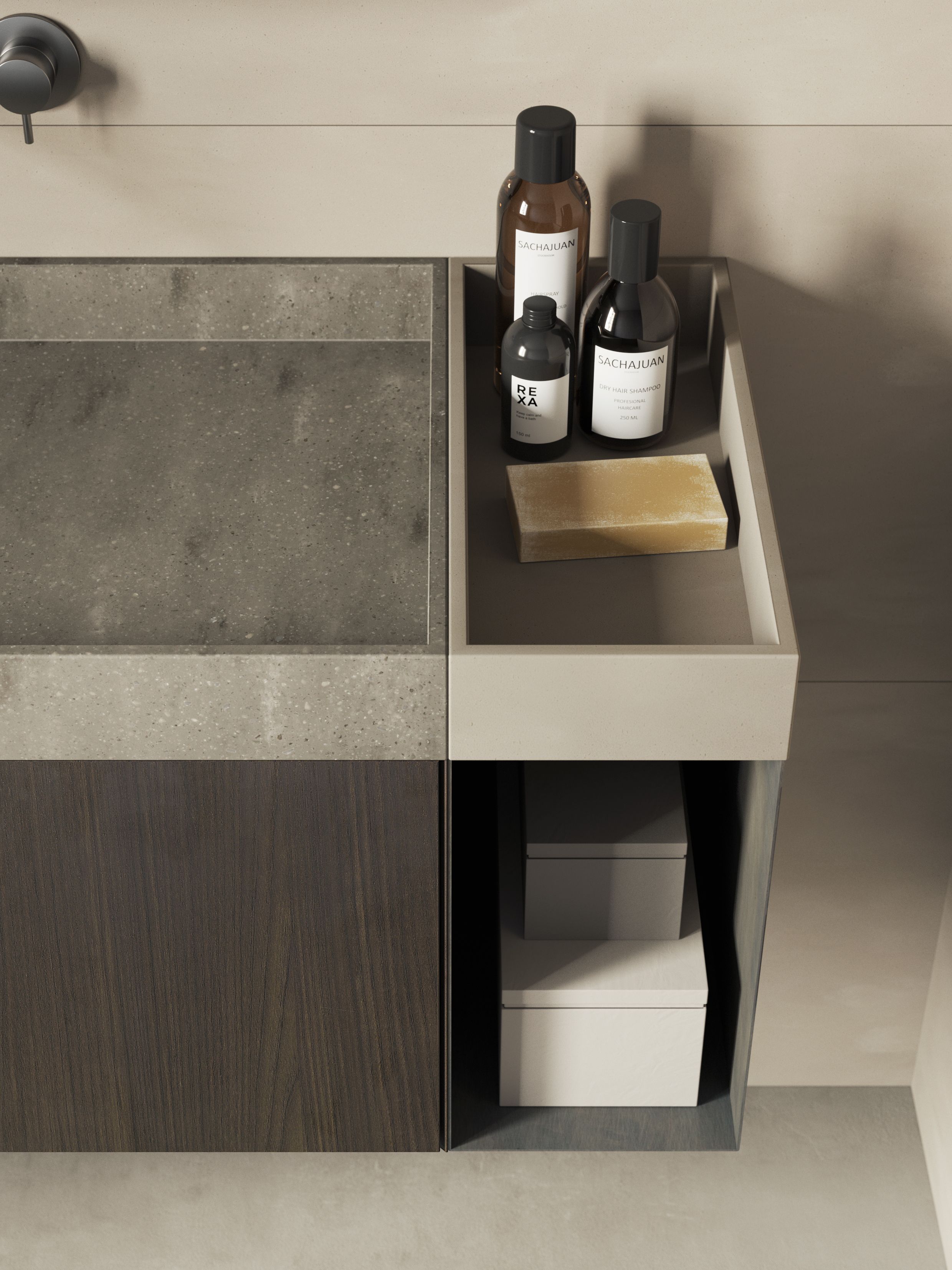 Раковина Corian® с поддоном Rexa Компактная жизнь ARCH-00097593 - Вид №1