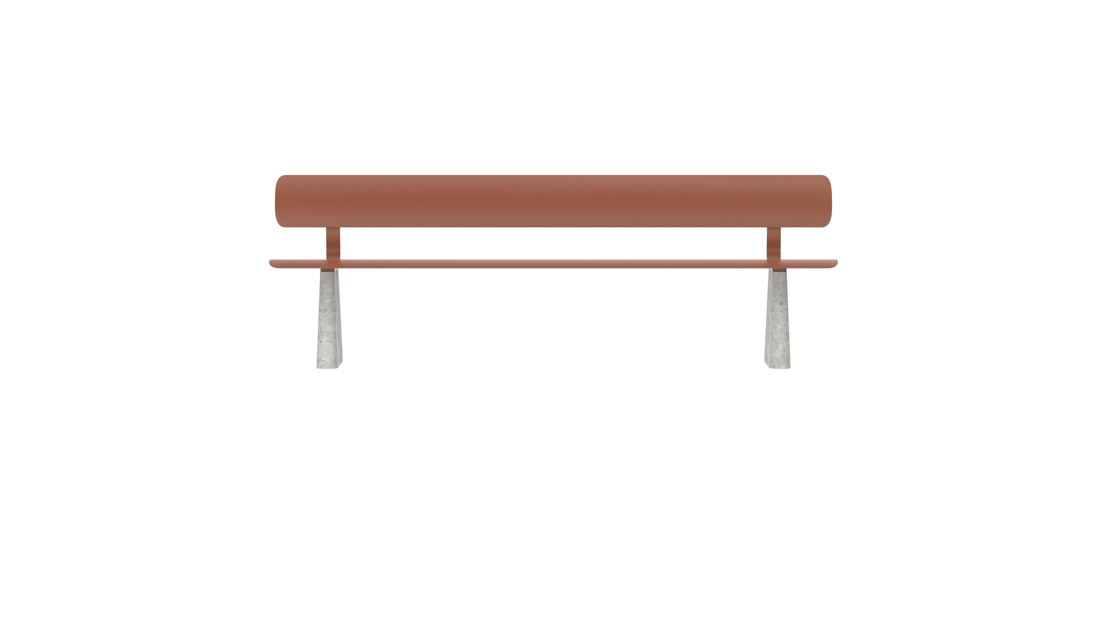 Стальная скамья с порошковым покрытием со спинкой FUNCTIONALS BEN ARCH-00041367 - Вид №29